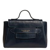 The Bridge - Borsa pelle donna con tracolla removibile Lucrezia, Blu Oltremare