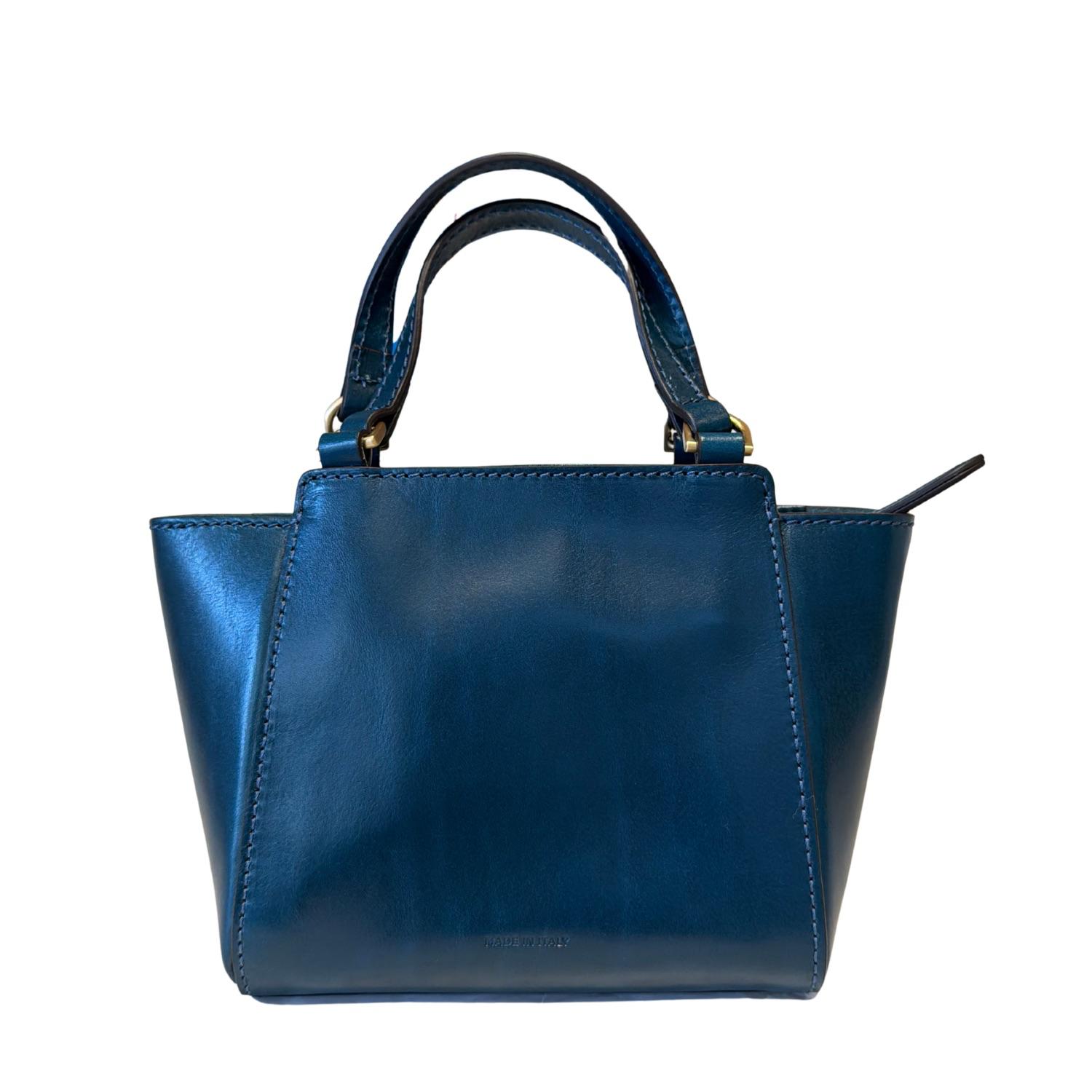 The bridge - Borsa a mano con tracolla linea Lucrezia, Blu Oltremare