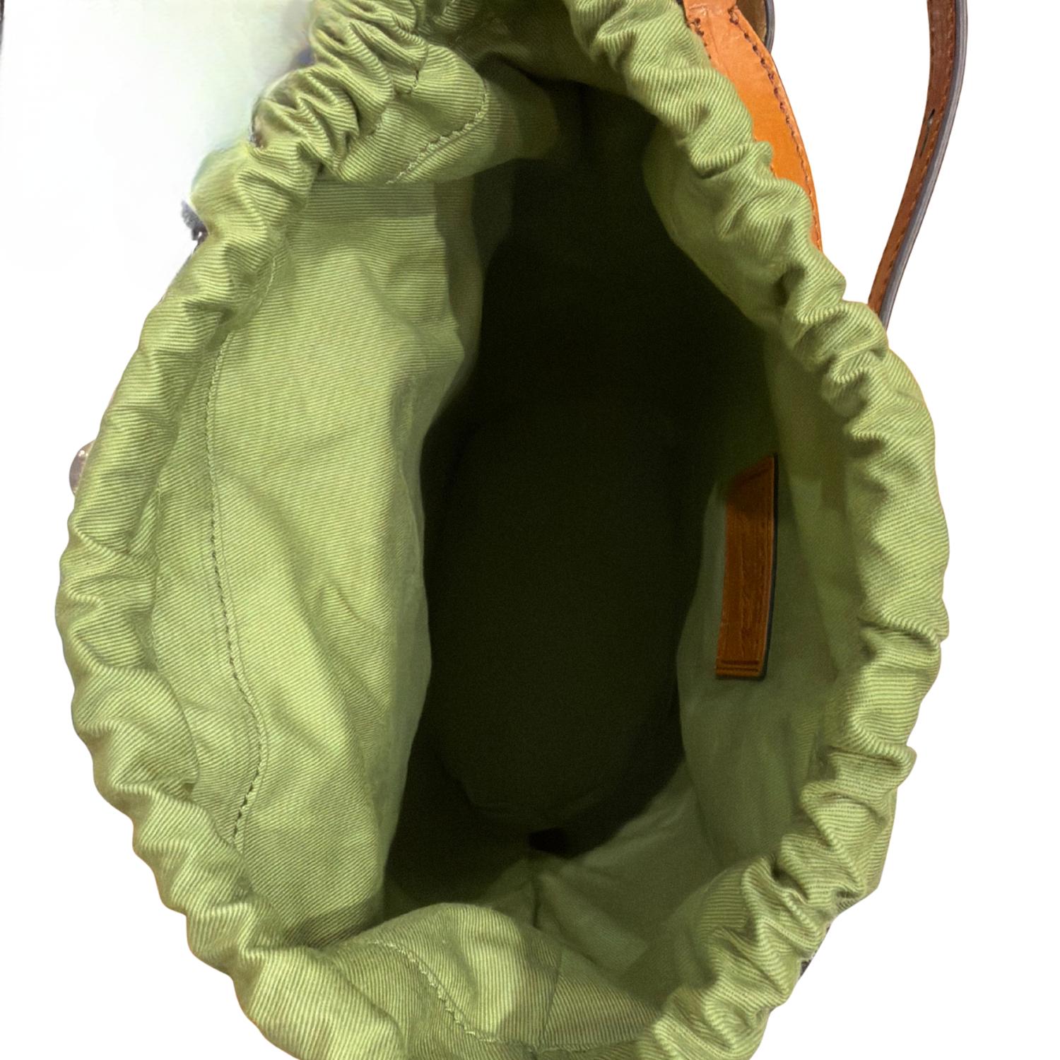 The Bridge - Borsa a secchiello in pelle con chiusura a coulisse SS26, Cognac