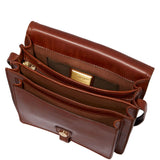 The Bridge - Borsa pelle tracolla a scomparti, Marrone