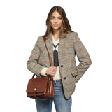 The Bridge - Borsa pelle tracolla a scomparti, Marrone