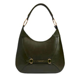 The Bridge - Borsa Hobo in pelle, Verde Scuro