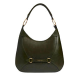 The Bridge - Borsa Hobo in pelle, Verde Scuro