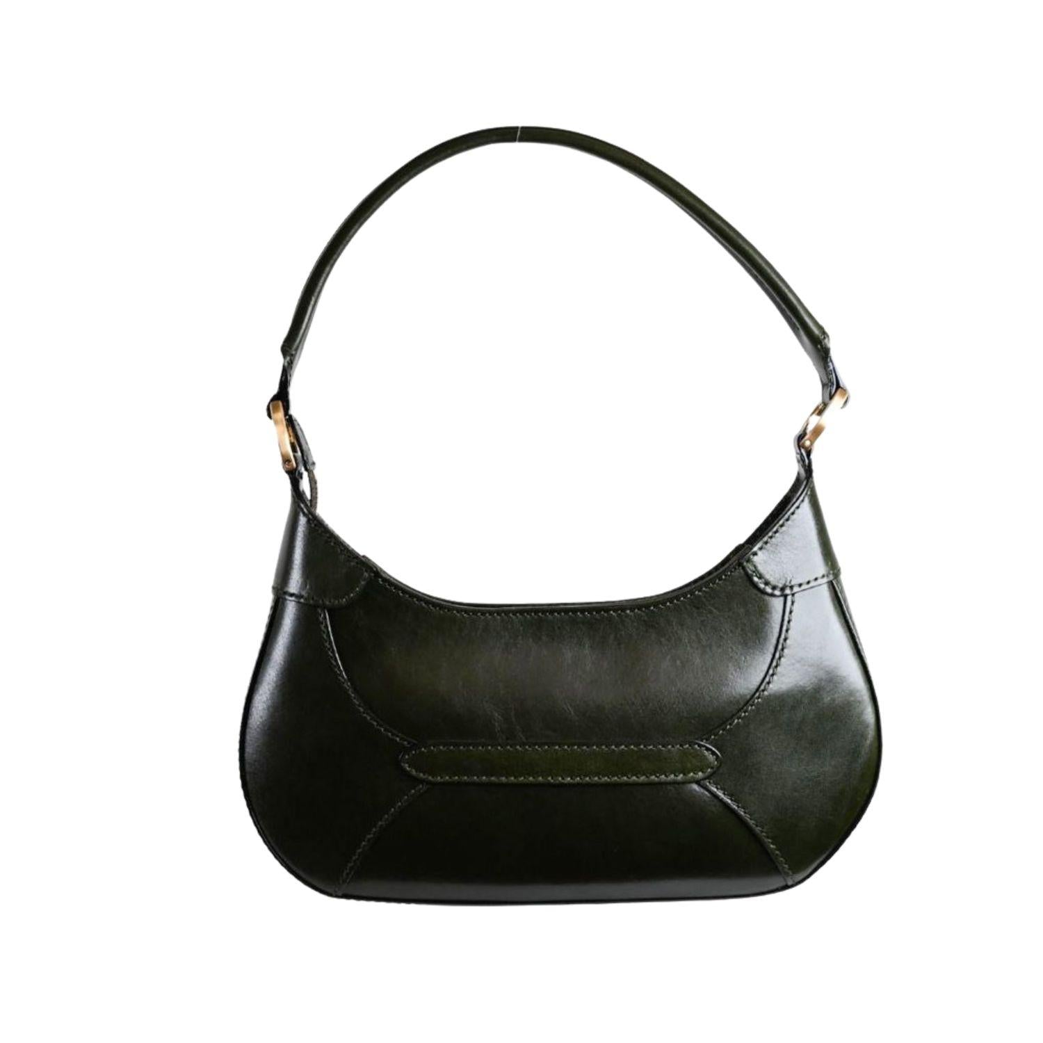 The bridge - Borsa a spalla in pelle, Verde Scuro