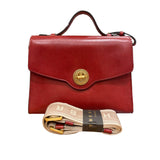 The Bridge - Borsa a tracolla in cuoio con tracolla removibile SS26 Irene, Rosso