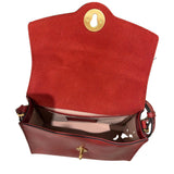 The Bridge - Borsa a tracolla in cuoio con tracolla removibile SS26 Irene, Rosso