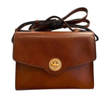 The Bridge - Borsa a tracolla in cuoio con tracolla removibile SS26 Irene, Marrone