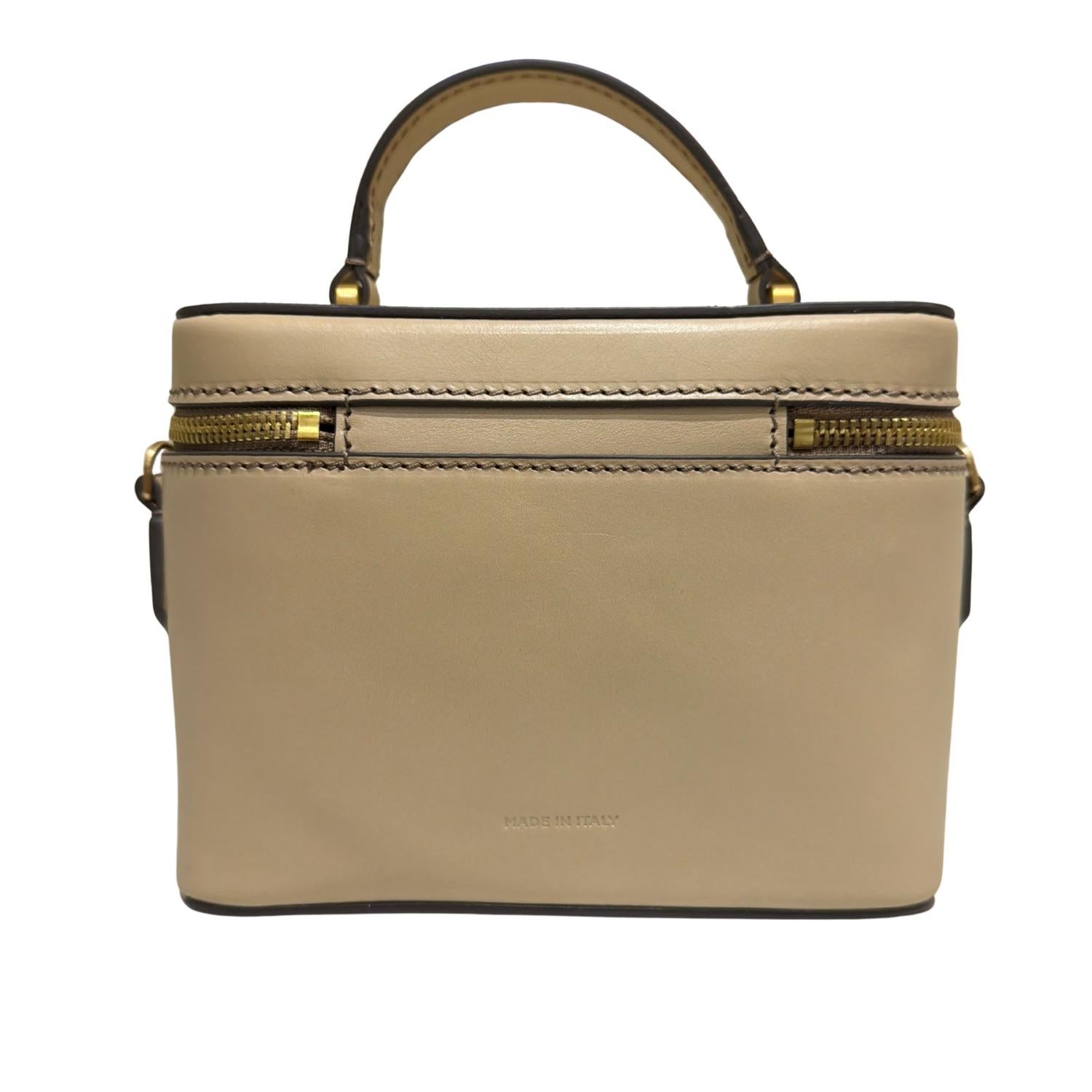 The Bridge - Tracollina vanity in pelle, Beige