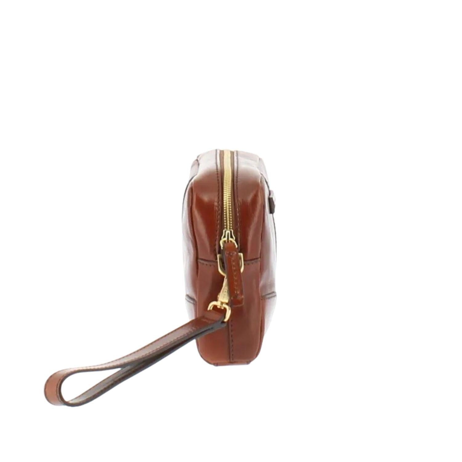 The Bridge - Pochette a mano in pelle Vespucci, Marrone