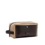 The bridge - Beauty case in Canvas e Pelle Bovina, Marrone