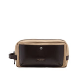 The bridge - Beauty case in Canvas e Pelle Bovina, Marrone