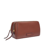 The Bridge - Beauty case doppia zip in pelle Ines, Marrone