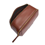 The Bridge - Beauty case doppia zip in pelle Ines, Marrone