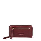 The bridge - Portafoglio con zip around in pelle linea Ingrid, Bordeaux