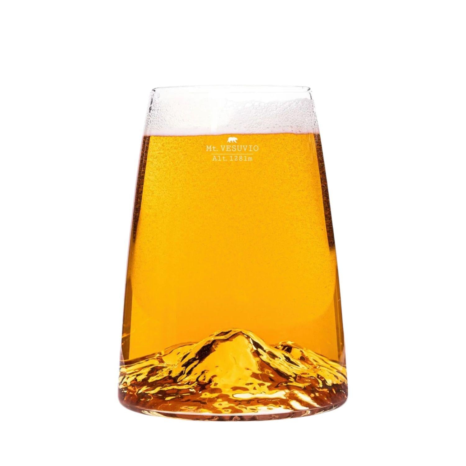 Alaskan Maker - Bicchiere long drink con topografia Vesuvio, Trasparente