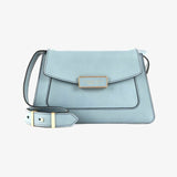 The Bridge- Borsa a tracolla con patta in pelle Ginevra, Azzurra