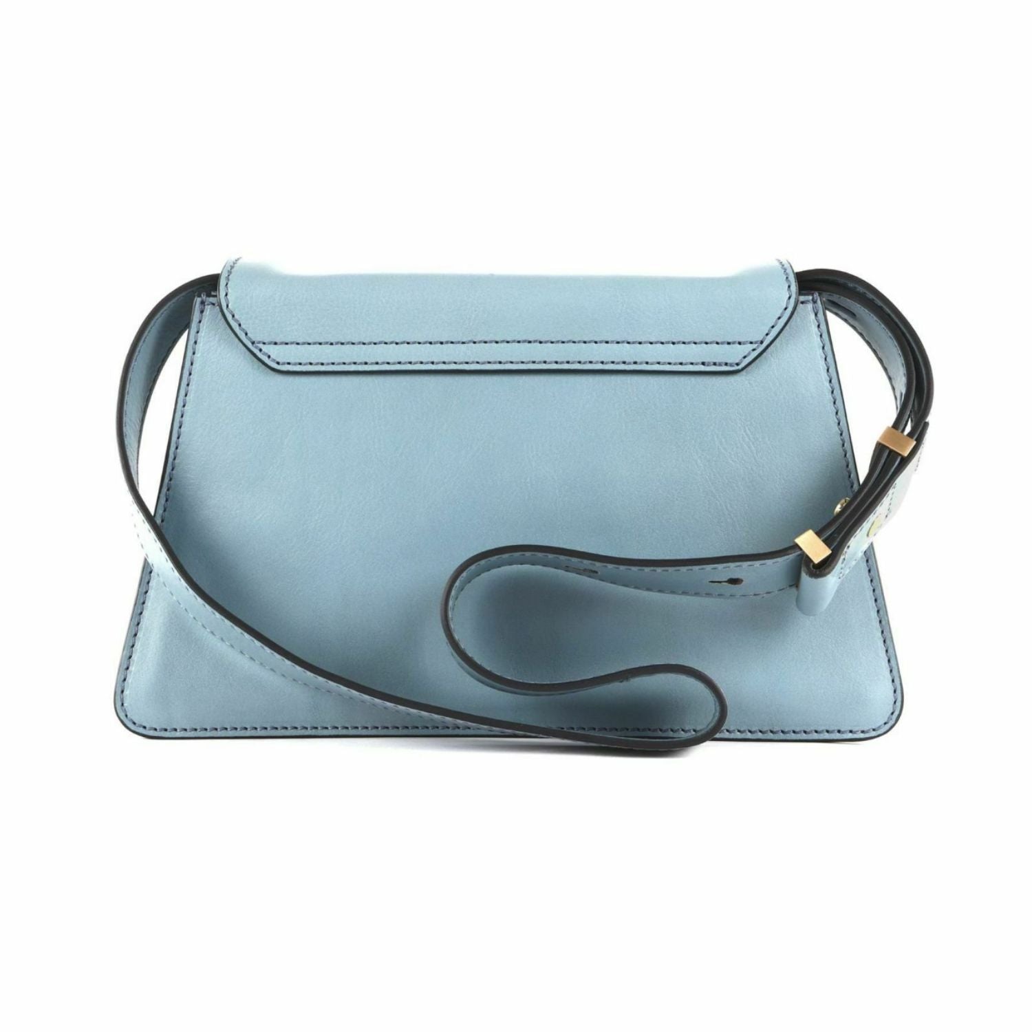 The Bridge- Borsa a tracolla con patta in pelle Ginevra, Azzurra