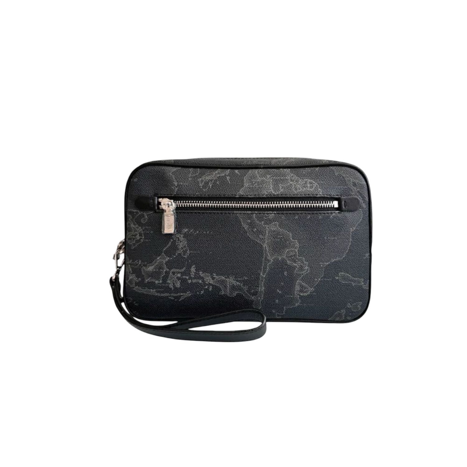 Alviero Martini - Pochette unisex con manichetto Geo Classic, Nero