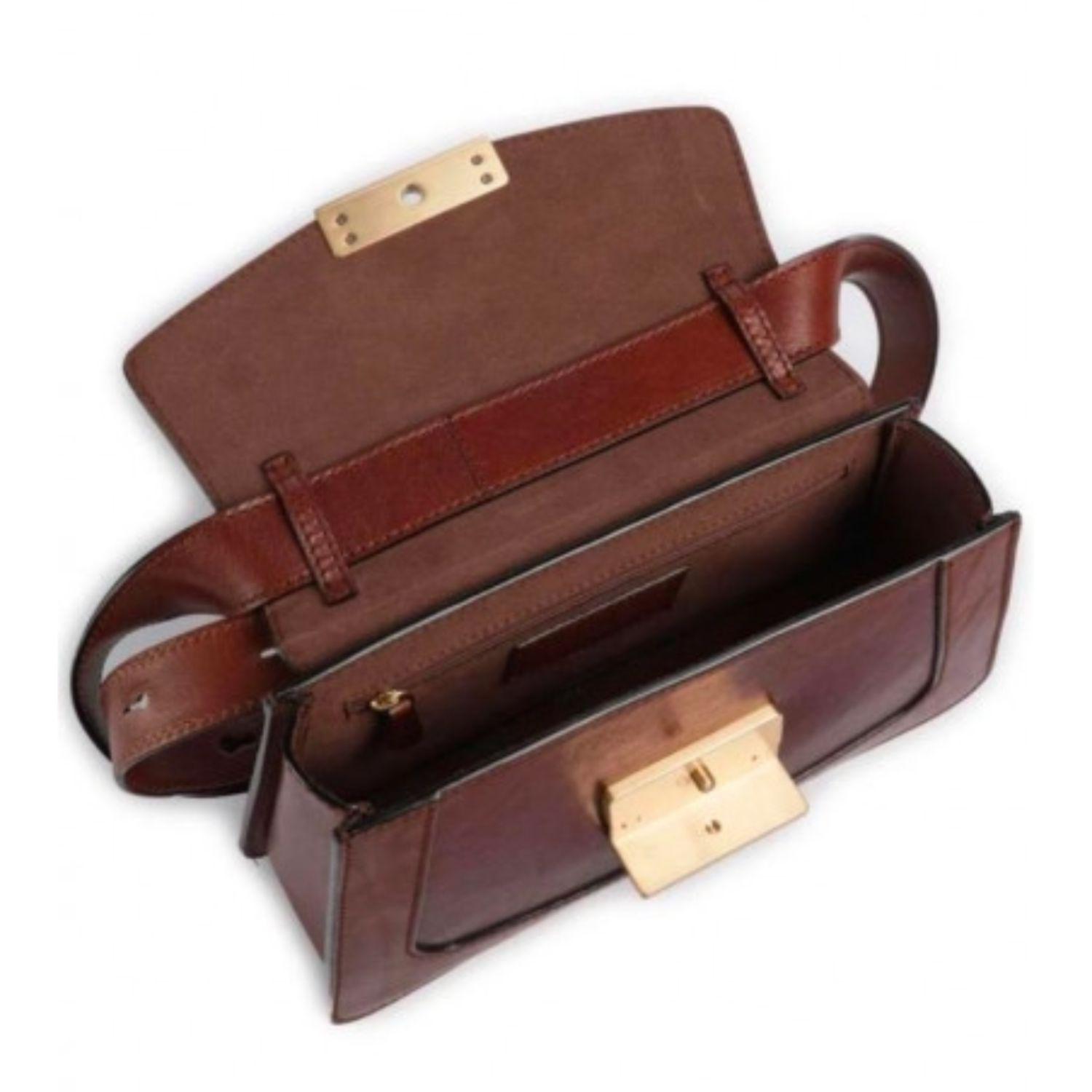 THE BRIDGE - Borsa a tracolla con patta in pelle, Cuoio