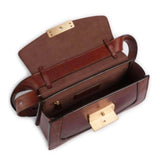 THE BRIDGE - Borsa a tracolla con patta in pelle, Cuoio