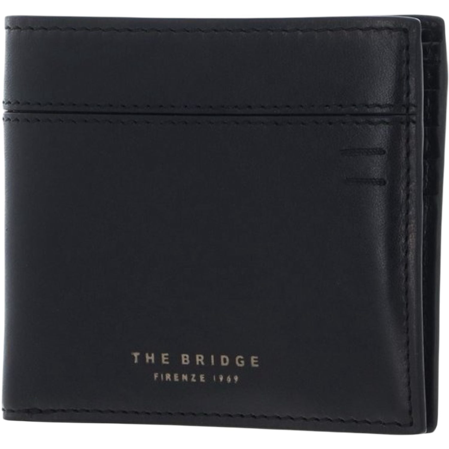 THE BRIDGE - Portafoglio uomo senza portamonete in pelle , Nero