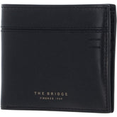 THE BRIDGE - Portafoglio uomo senza portamonete in pelle , Nero