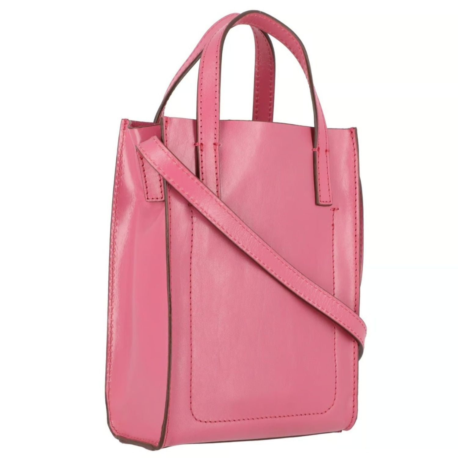 THE BRIDGE - Borsa mini verticale con manici e tracolla Mirra, Rosa