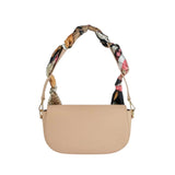 Alviero Martini - Borsa a spalla e a tracolla con foulard, Nocciola