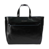 Piquadro - Borsa da lavoro porta pc a 3 scomparti Blue Square, Nera