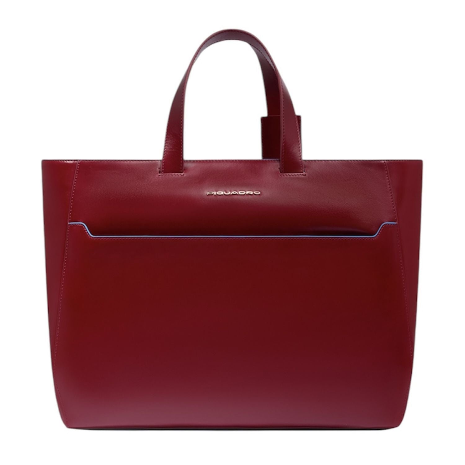 Piquadro - Borsa shopper porta pc a 3 scomparti Blue Square, Rossa