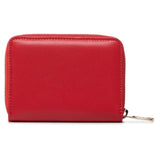 Patrizia Pepe - Portafoglio medio con zip in pelle martellata Rosso