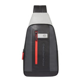 Piquadro - Monospalla uomo per iPad portabile a zaino Urban Grigio/Nero