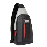 Piquadro - Monospalla uomo per iPad portabile a zaino Urban Grigio/Nero