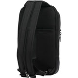 PIQUADRO - Monospalla a zaino in tessuto e pelle, Nero