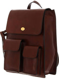 The Bridge - Zaino cuoio con porta borraccia laterale, Marrone