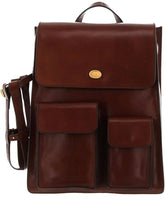 The Bridge - Zaino cuoio con porta borraccia laterale, Marrone