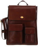 The Bridge - Zaino cuoio con porta borraccia laterale, Marrone