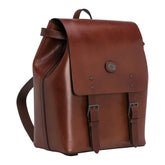 The Bridge - Zaino con patta in cuoio, Marrone