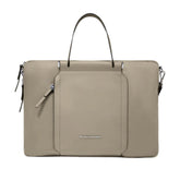 Piquadro - Borsa da lavoro donna in tessuto e pelle espandibile W92T, Beige
