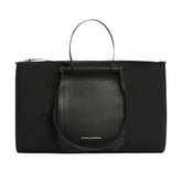 PIQUADRO - Borsone donna in tessuto riciclato e pelle W92, Nero