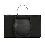 PIQUADRO - Borsone donna in tessuto riciclato e pelle W92, Nero