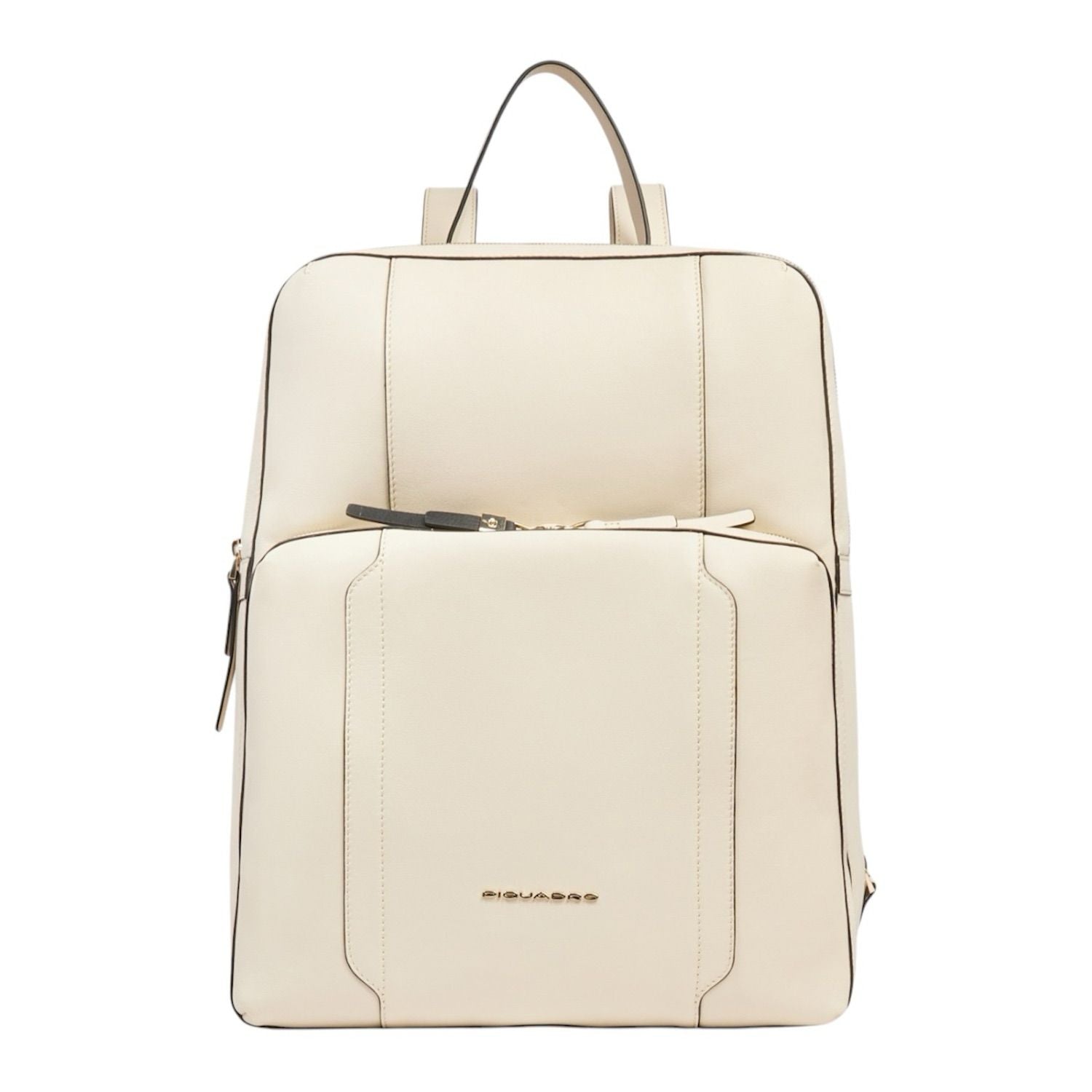 PIQUADRO - Zaino donna porta pc 15.6 in pelle espandibile, Bianco