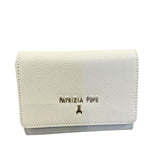 Patrizia Pepe - Portafoglio medio con bottone in pelle martellata Bianco