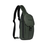 PIQUADRO - Monospalla a zaino in pelle martellata, Verde