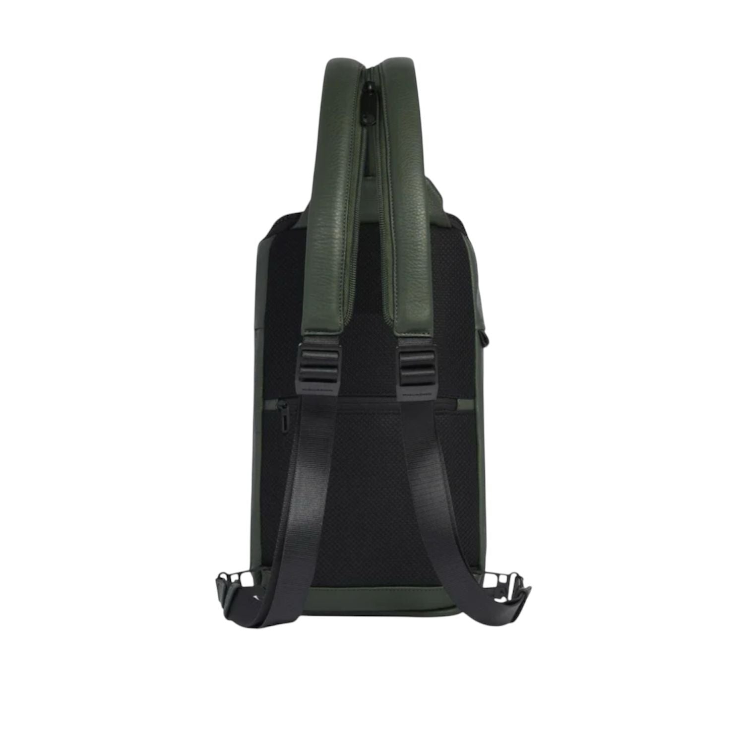 PIQUADRO - Monospalla a zaino in pelle martellata, Verde