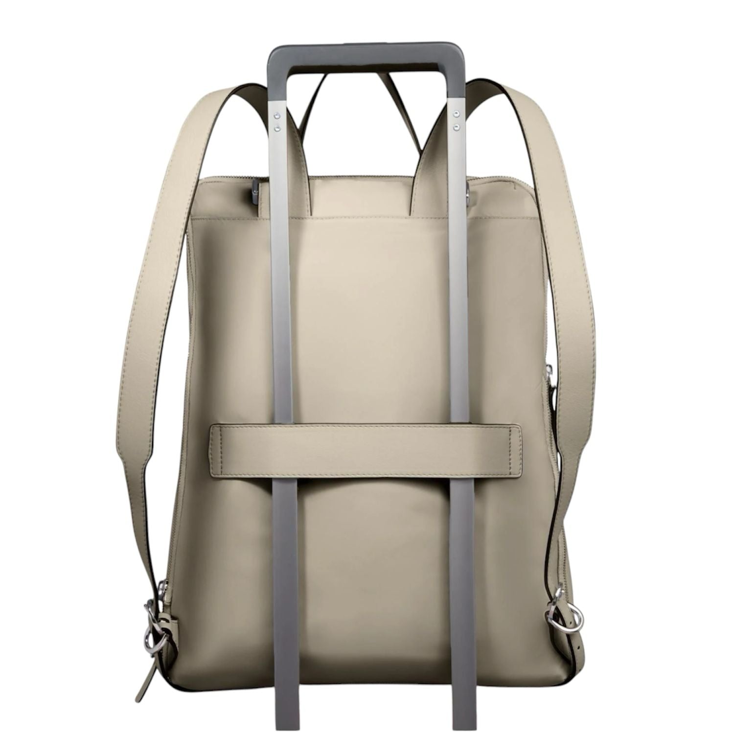 Piquadro - Zaino donna porta pc 15,6" espandibile in tessuto e pelle, Beige
