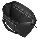 Piquadro - Shopping bag porta pc 15,6" pieghevole in tessuto riciclato e pelle, Nero