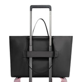 Piquadro - Shopping bag porta pc 15,6" pieghevole in tessuto riciclato e pelle, Nero