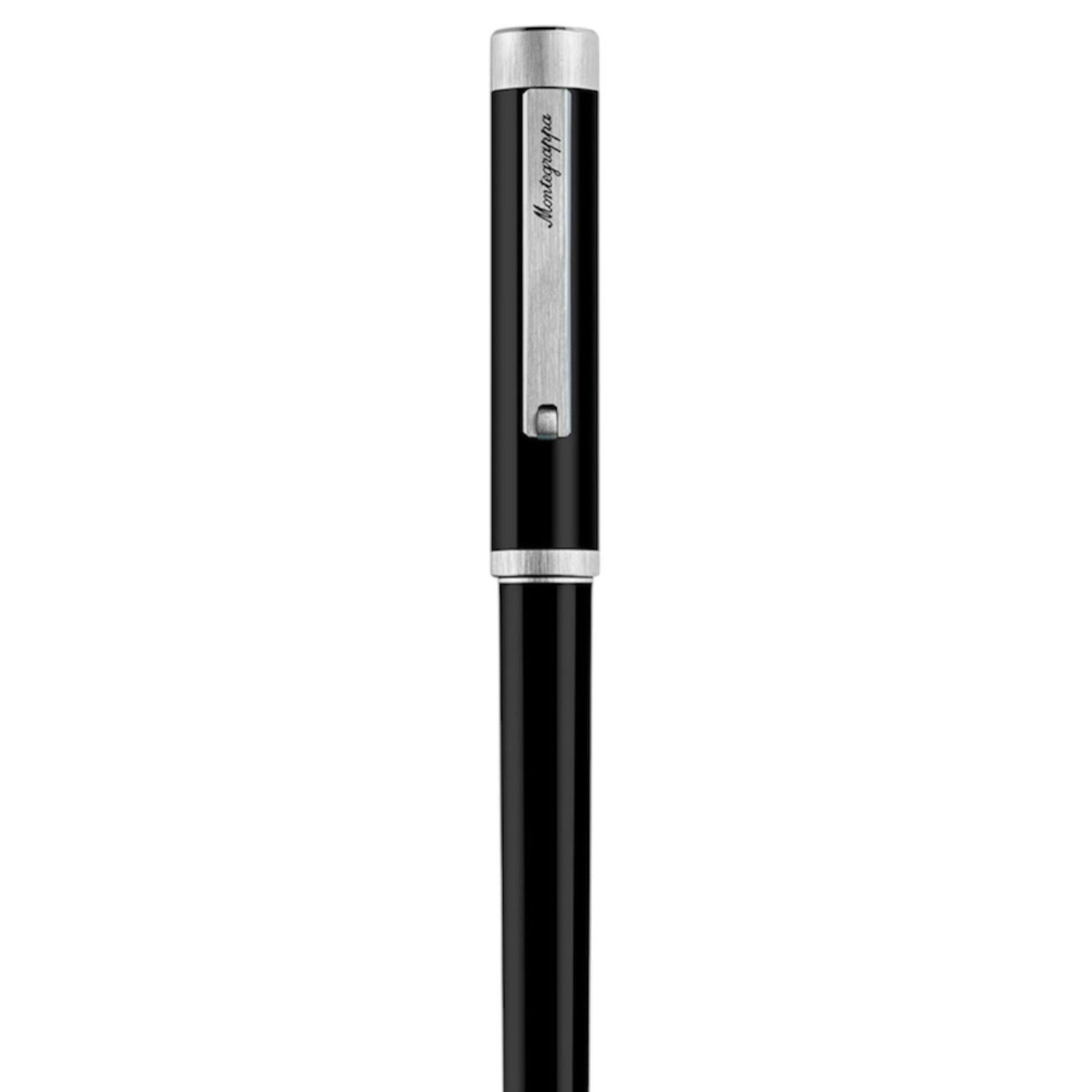 Montegrappa - Penna a sfera Zero Palladium, Nero