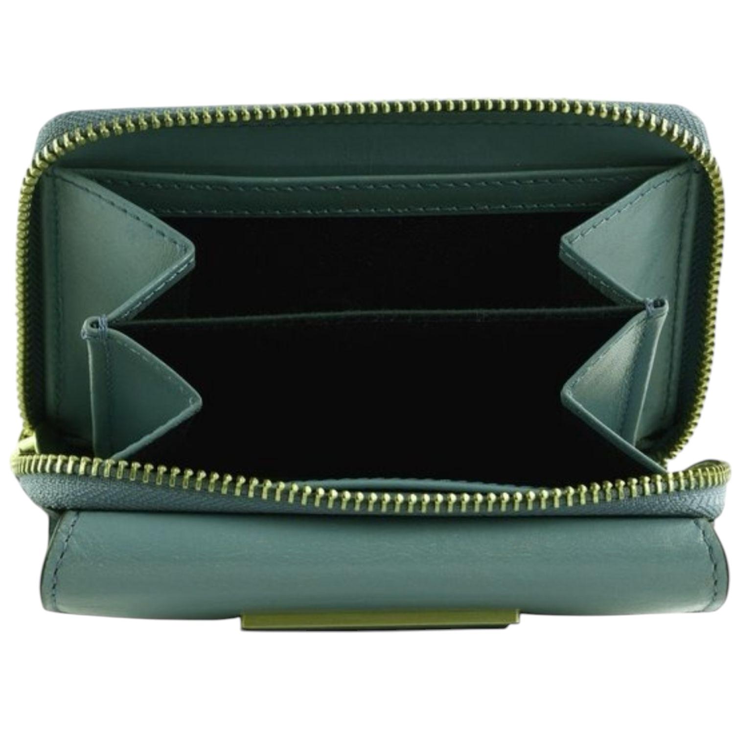 THE BRIDGE - Portafoglio donna medio con bottone Ginevra, Azzurro